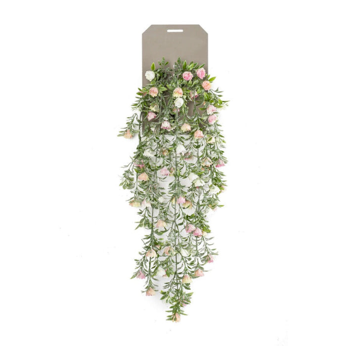 Kunst hangplant Rose Mini Crème/Roze 75cm
