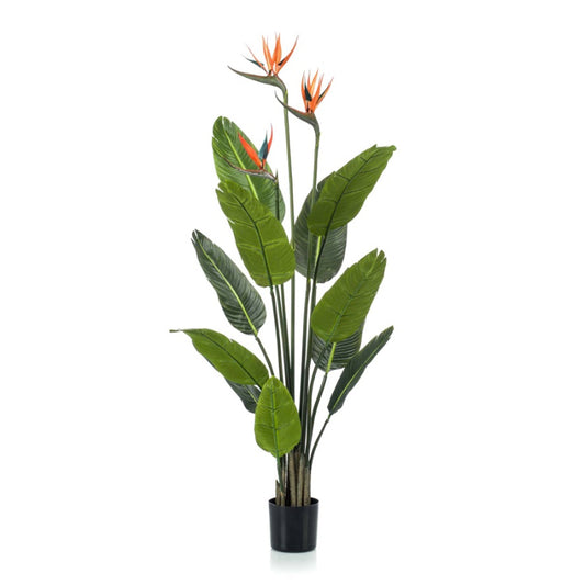 Kunstplant Strelitzia met 3 bloemen 120 cm