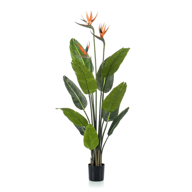 Plante artificielle Strelitzia à 3 fleurs 120 cm
